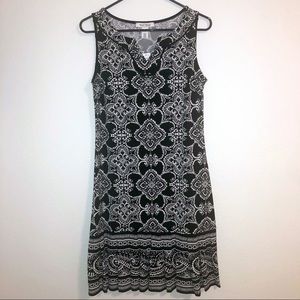 White House Black Market | Scroll Print Dress